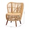 Bali & Pari Nagoya Modern Bohemian Natural Rattan Wide Seat Lounge Chair 235-13342-ZORO - alternate 5